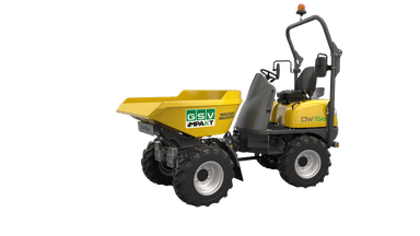 Dumper 1.5T / 0.8m³, med sidetip, Batt.