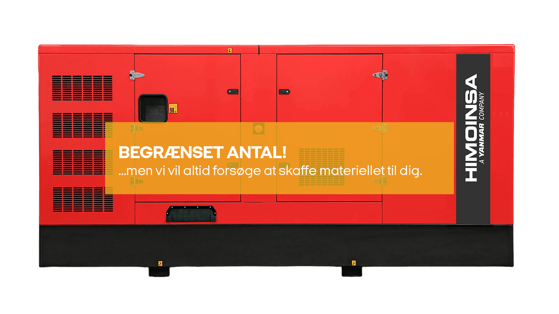 Generator 400/230V (400kVA/320kW) diesel (Begrænset antal - kun i udvalgte afd.)*