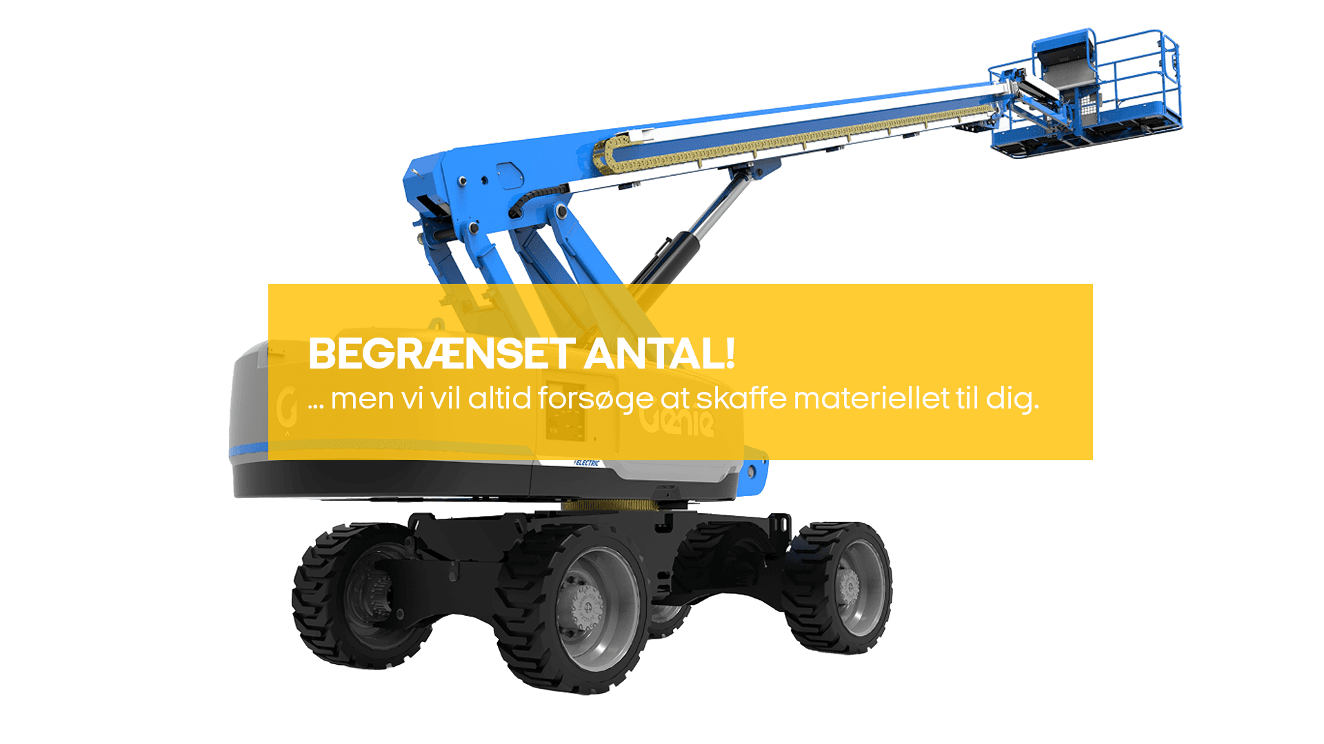 Bomlift, ligearm, 28m batteri (Begrænset antal - kun i udvalgte afd.)