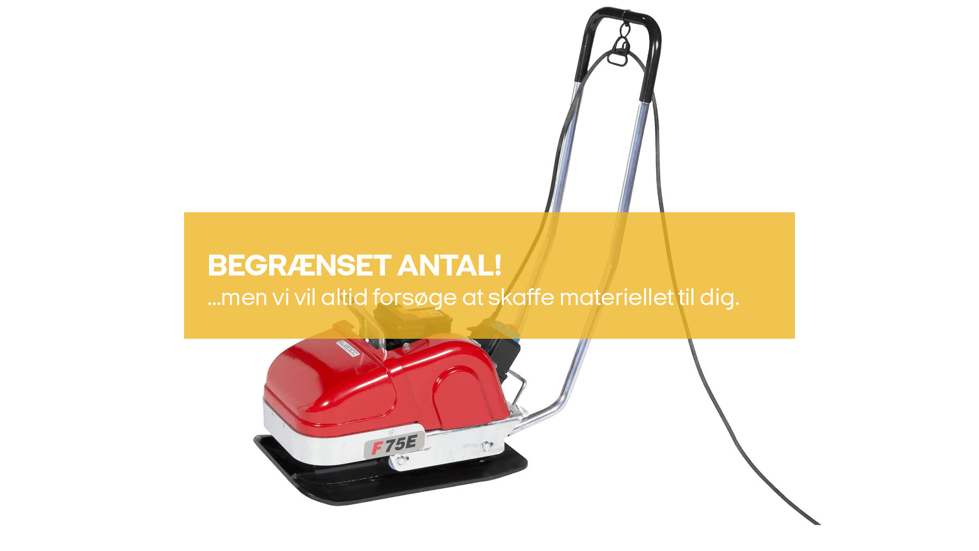 Pladevibrator, 230V~, 40cm, 10-14kN (begrænset antal - kun i udvalgte afd.)*