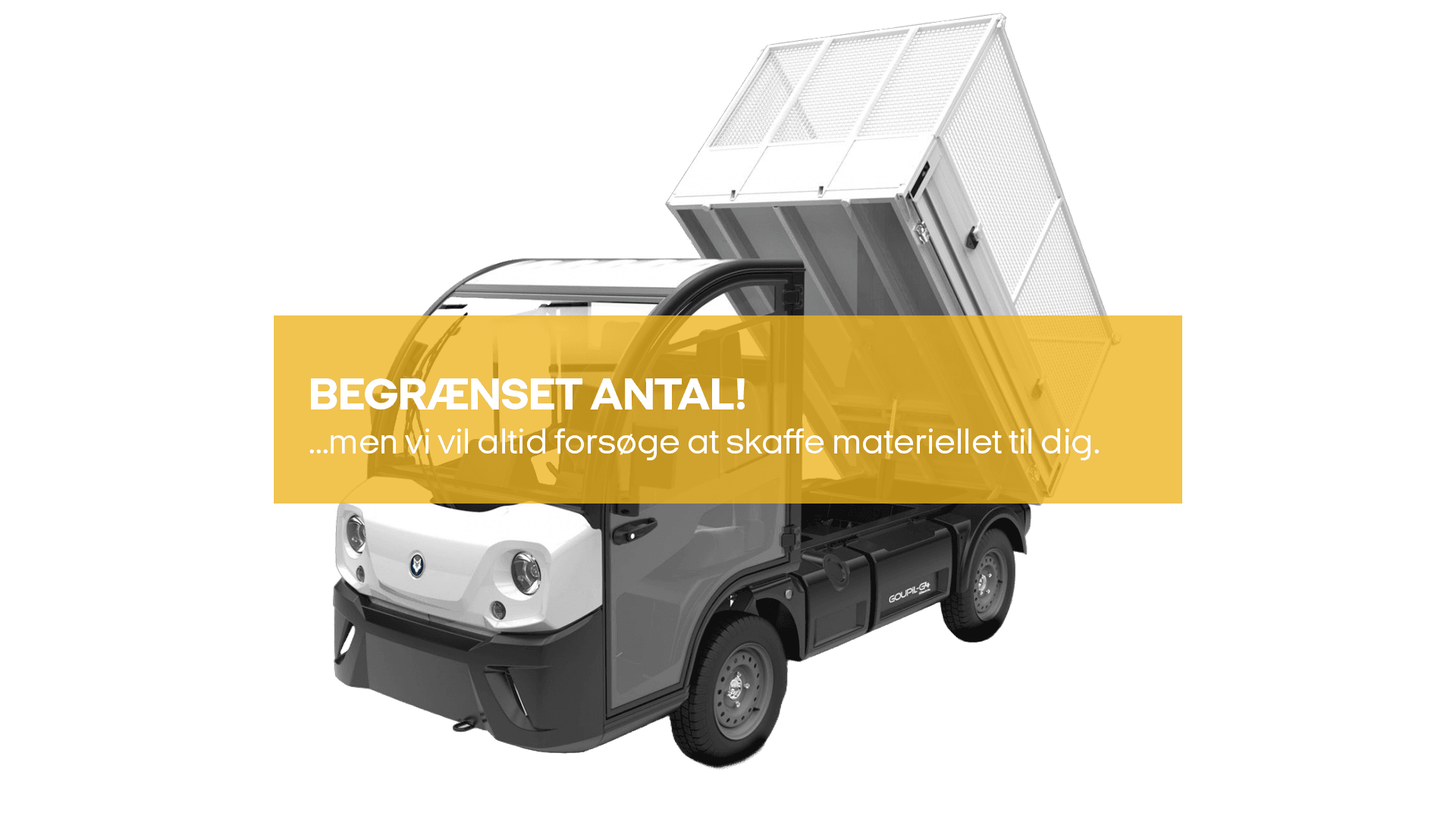 Varebil 2.0-2.5T m/tippelad, Batt. 9.2kW (begrænset antal - kun i udvalgte afd.)*