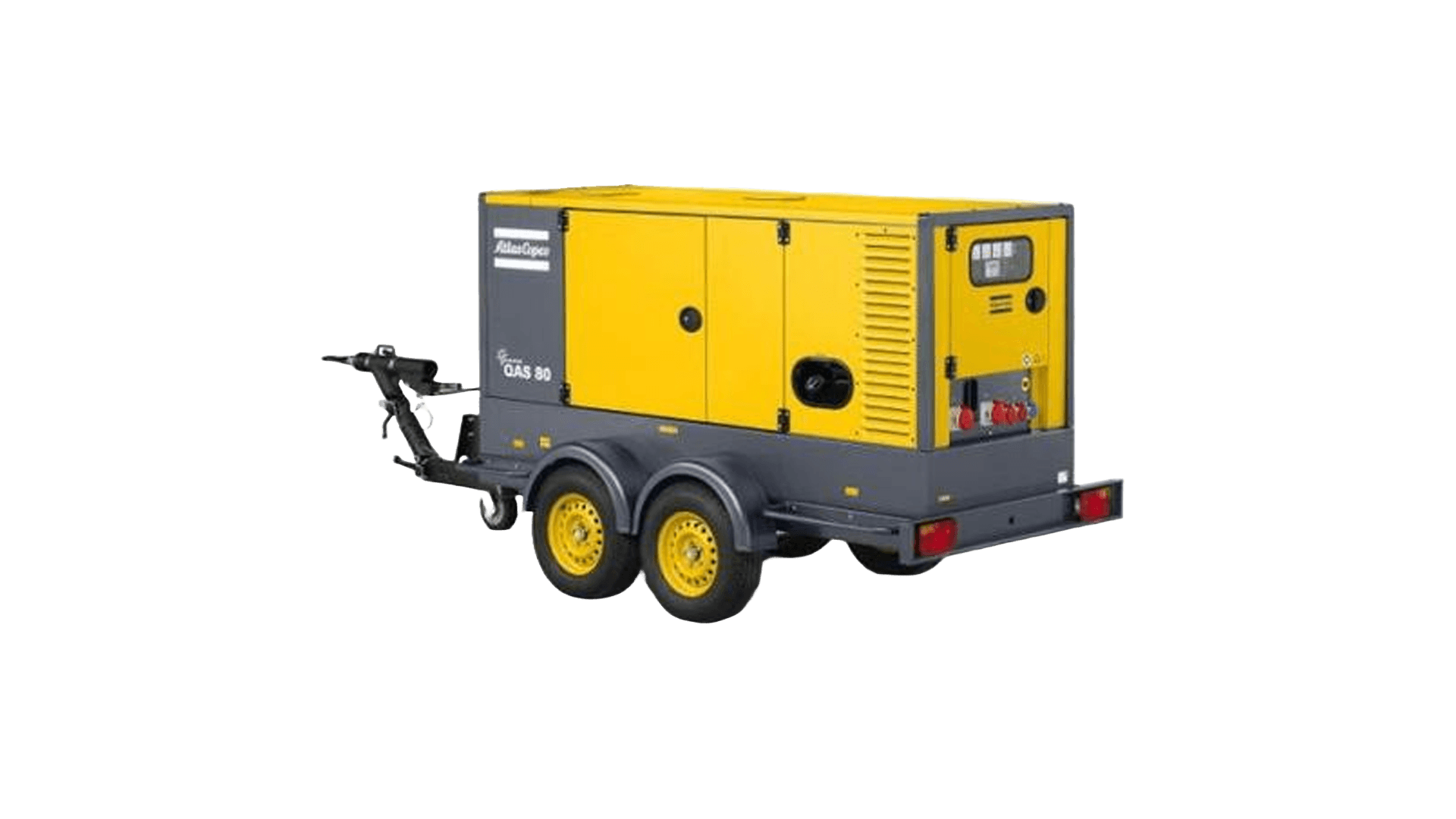 Trailermonteret generator, 80kVA (64kW)
