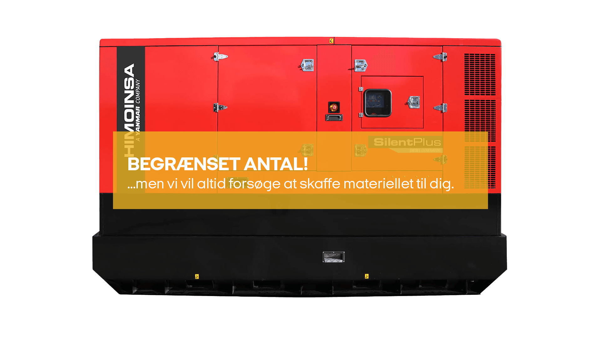 Generator 400/230V (300kVA/240kW) diesel (Begrænset antal - kun i udvalgte afd.)*