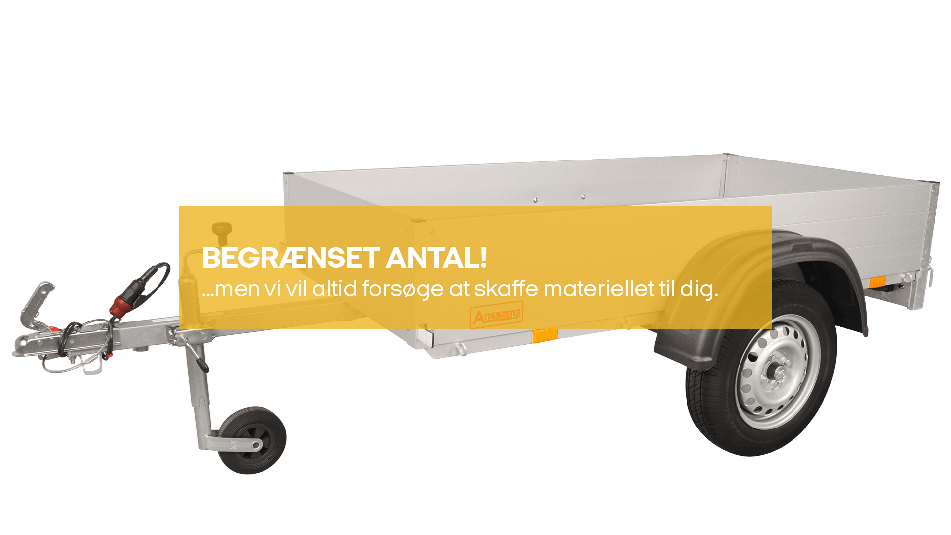 Trailer 500kg last 350 (begrænset antal - kun i udvalgte afd.)*