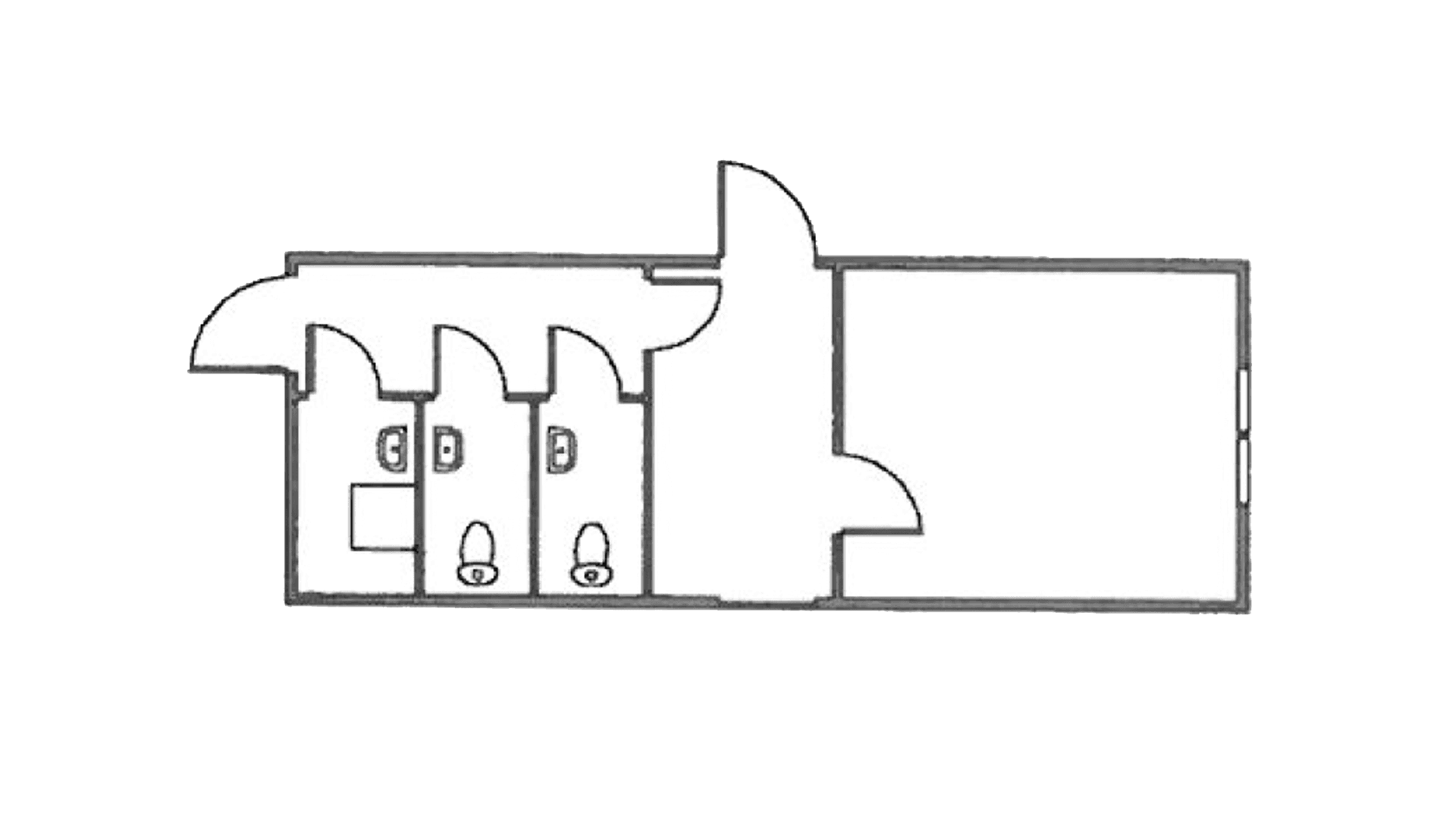 Entre modul m. 2 toiletter og reng.rum (begrænset antal - kun i udvalgte afd.)*