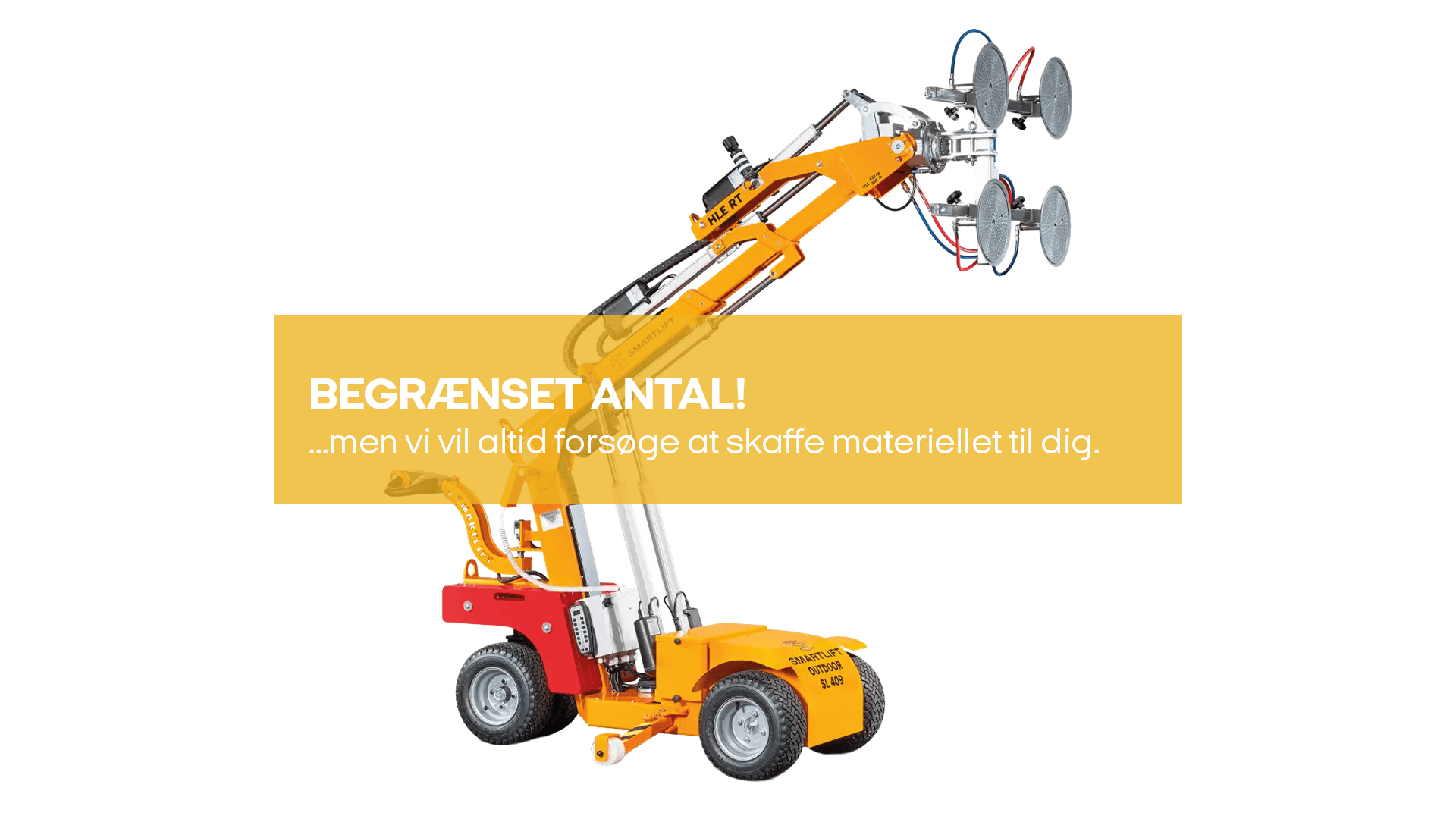 Smartlift til glas løftekap. 430 kg. roterende (begrænset antal - kun i udvalgte afd.)*
