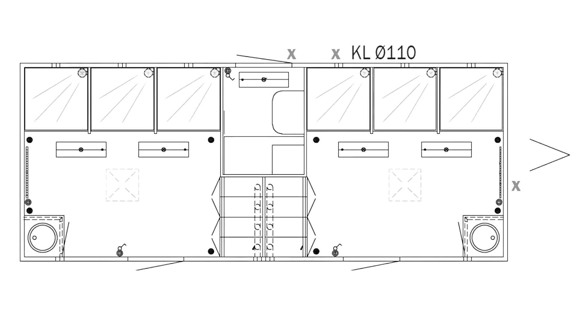 Badevogn m. 6 bad og oliefyr (begrænset antal - kun i udvalgte afd.)*